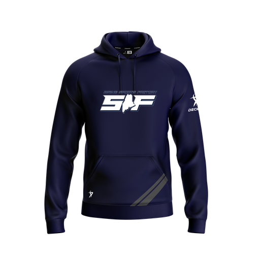 [FOLHSMNV-YXS-LOGO1] Decker Summit Hoodie (Youth XS, Navy, Logo 1)