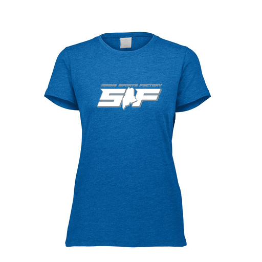 [FTSCUBRY-FAXS-LOGO2] Decker Women's Tri-Blend T-Shirt - Short Sleeve (Female Adult XS, Royal, Logo 2)