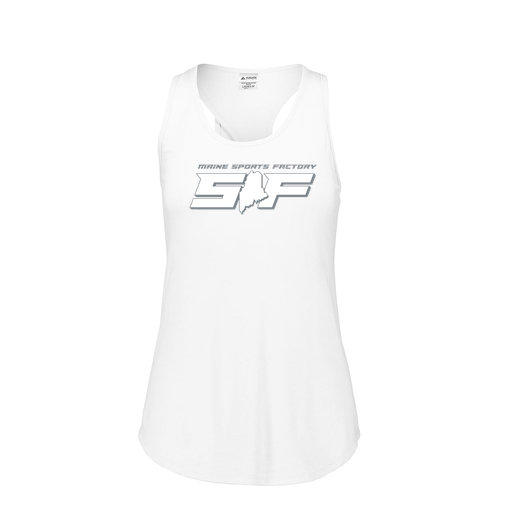 [FT0TUBWH-FAS-LOGO2] Ladies Tri Blend Tank Top (Female Adult S, White, Logo 2)