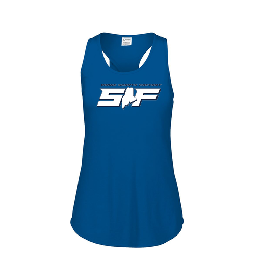 [3078.U55.S-LOGO1] Ladies Tri Blend Tank Top (Female Adult S, Royal, Logo 1)