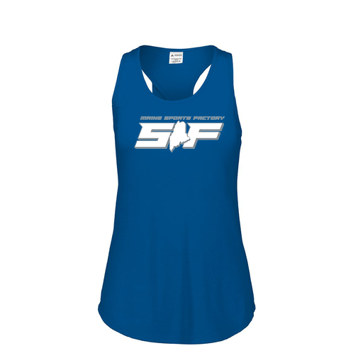 [3078.U55.S-LOGO2] Ladies Tri Blend Tank Top (Female Adult S, Royal, Logo 2)