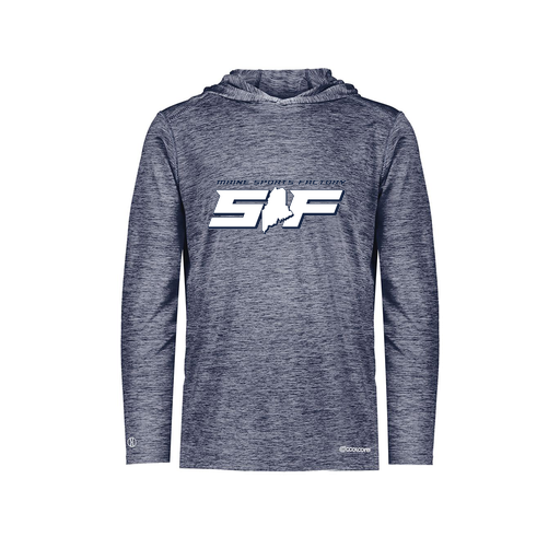 [FOLHCGNV-AS-LOGO1] Decker Men's Charge Hoodie (Adult S, Navy, Logo 1)