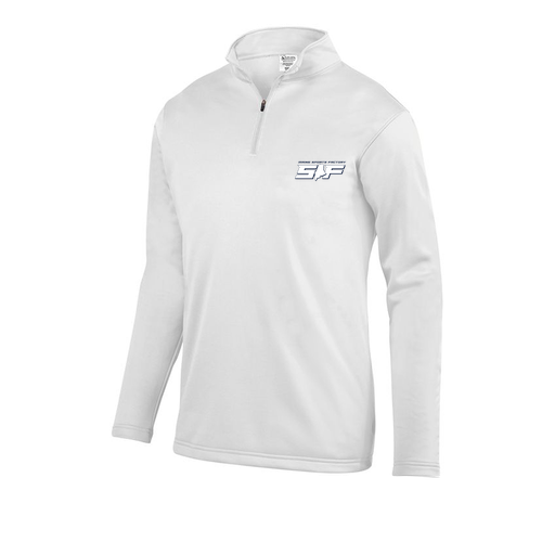 [DFW-FFQZ-WHT-AS-LOGO1] Decker Men's FlexFleece 1/4 Zip (Adult S, White, Logo 1)