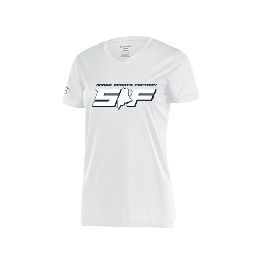 [222820.005.S-LOGO1] Ladies Movement Dri Fit Shirt (Female Adult S, White, Logo 1)